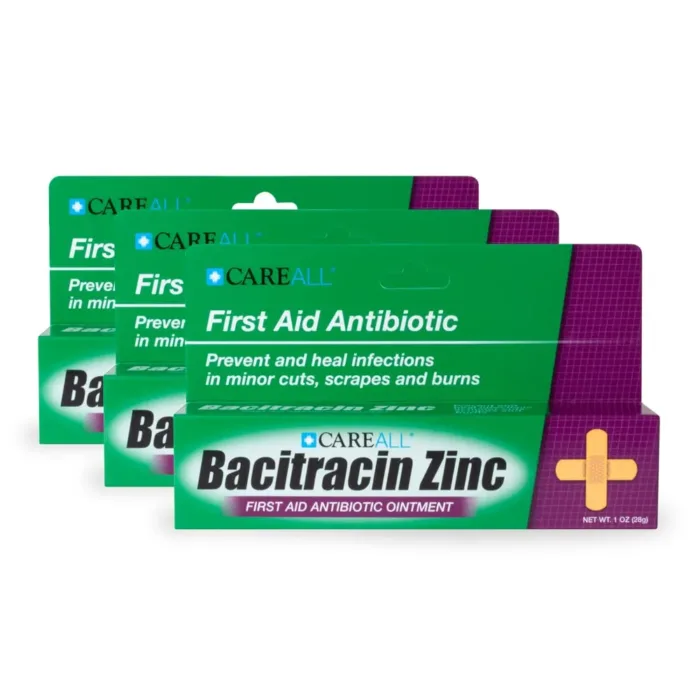 CareAll Bacitracin Antibiotic Zinc Ointment 1oz (3 Pack). First Aid Ointment to Prevent and Heal Infections for Minor cuts, Scrapes and Burns. - Image 5