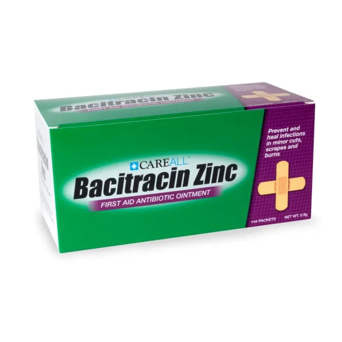 CareAll Bacitracin Antibiotic Zinc Ointment 0.9gr Foil Packet (144 Pack). First Aid Ointment to Prevent and Heal Infections for Minor Cuts, Scrapes and Burns. - Image 4