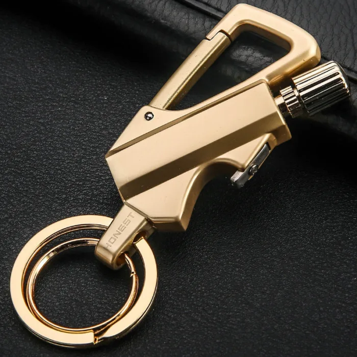 Creative Metal Keychain Lighter Wild Fire Ten Thousand Times Use Kerosene Lighters Gifts For Men - Image 7