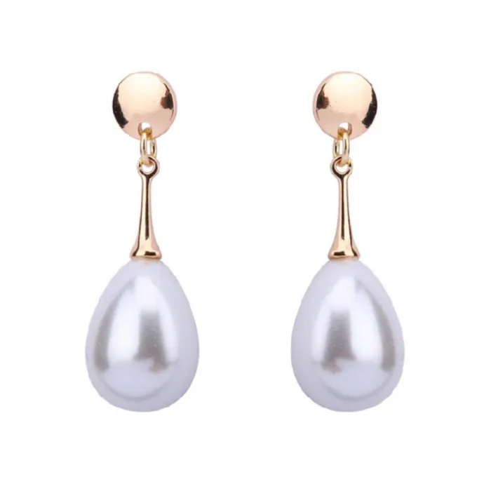 Waterdrop pearl simple personality earrings - Image 4