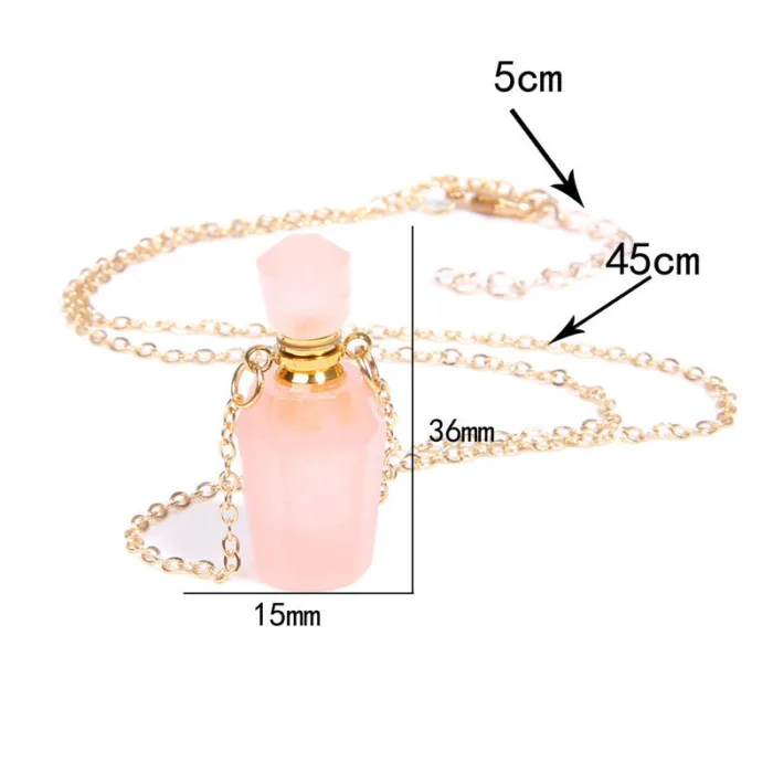 Perfume bottle crystal pendant necklace - Image 4