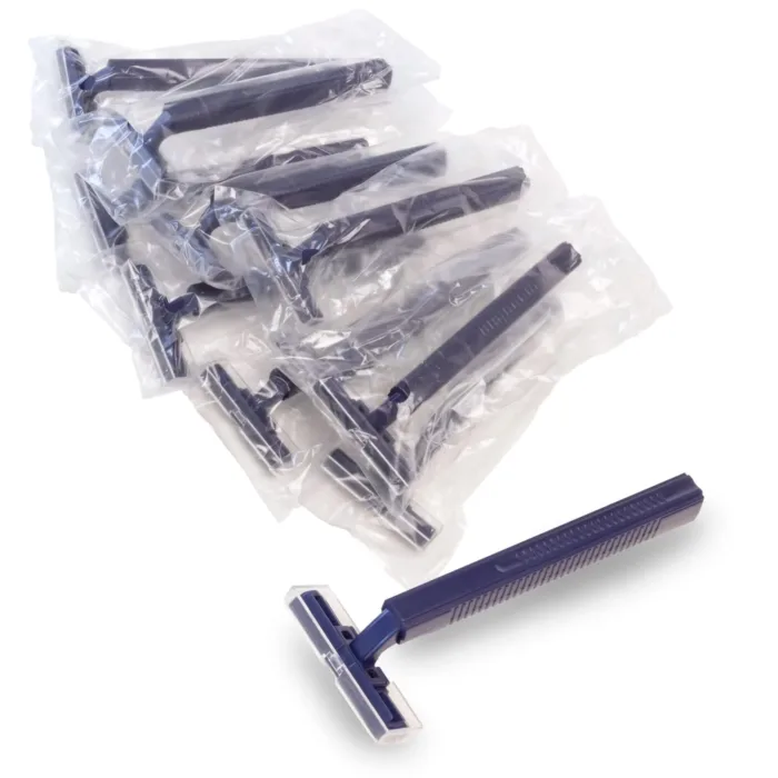 Freshscent (144 Pack) Individually Wrapped Twin Blade Razors with Clear Safety Cap, Disposable, Bulk Packed, Sold by the Case, unisex