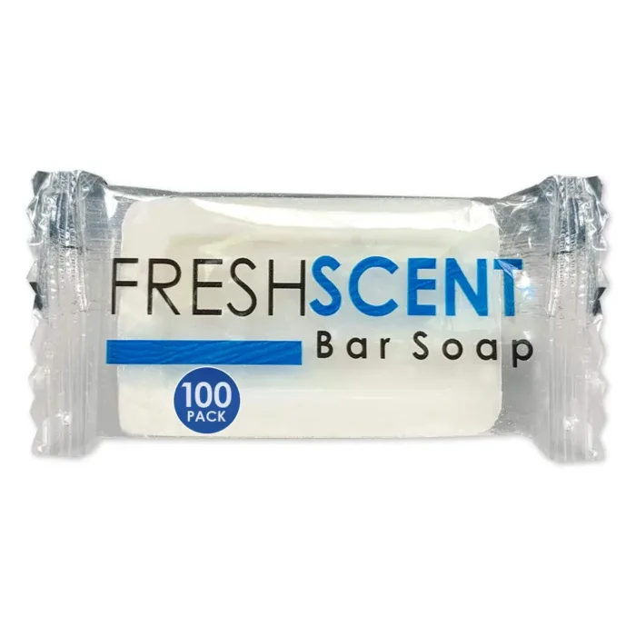 Freshscent 0.5 oz Bar Soap [100 Pack] Hotel Travel Size, Individually Wrapped, Vegetable Based, Bulk Amenities and Toiletries for Hospitality 0.5 Ounce (Pack of 100)