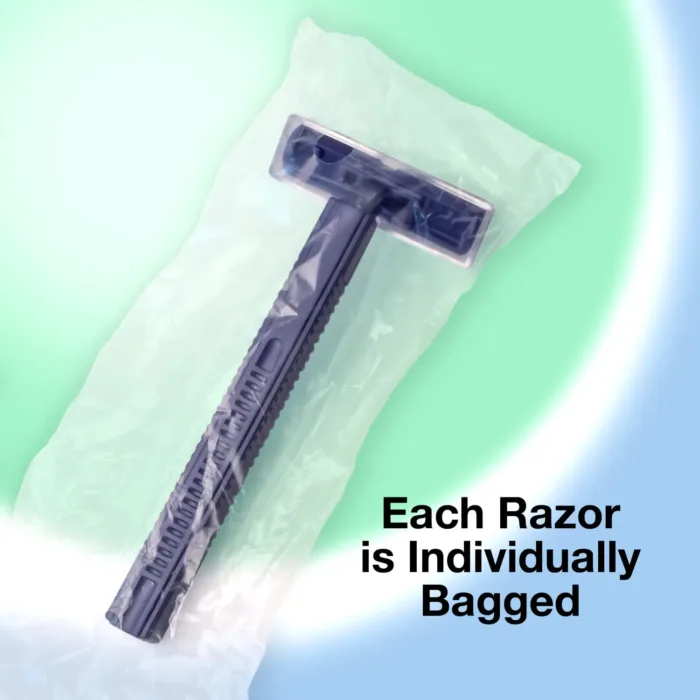 Freshscent (144 Pack) Individually Wrapped Twin Blade Razors with Clear Safety Cap, Disposable, Bulk Packed, Sold by the Case, unisex - Image 6