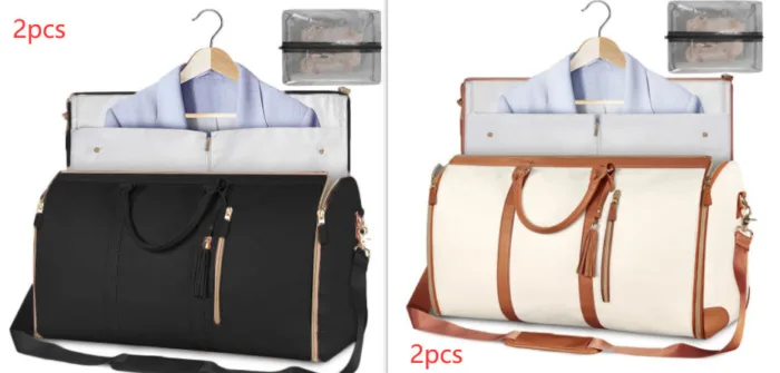 Large Capacity Travel Duffle Bag Women's Handbag Folding Suit Bag Waterproof Clothes Totes - Image 44