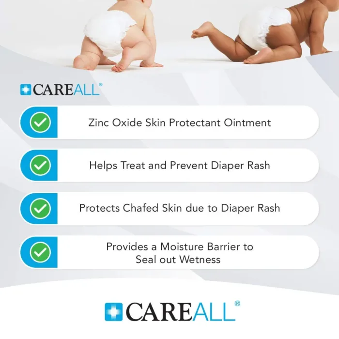 CareAll Zinc Oxide 20% Skin Protectant Barrier Ointment 15 oz., Provides Relief, Prevention and Treatment for Chafing due to Diaper Rash. Helps Seal Out Wetness. Non-Nano. - Image 2