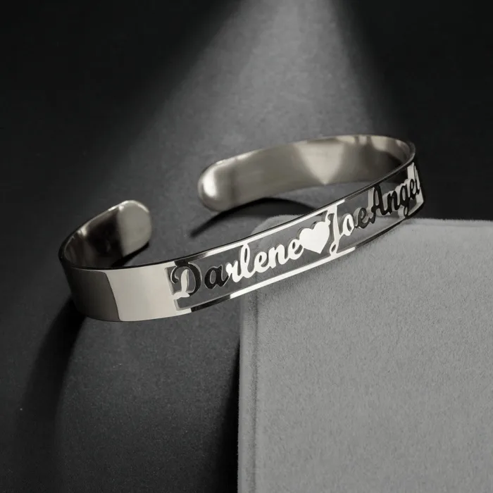 Customized Name Bracelet Personalized Custom Bangles Stainless Steel Jewelry - Image 17