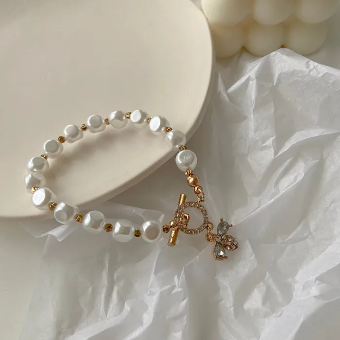 Classic Fashion Natural Stone Pearl Pendant Bracelet For Woman Exquisite New Lucky Cuff Bracelet Anniversary Gift Luxury Jewelry - Image 8