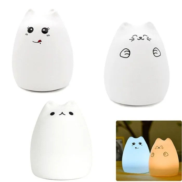 Silicone Touch Sensor LED Night Light For Children Baby Kids - Image 5