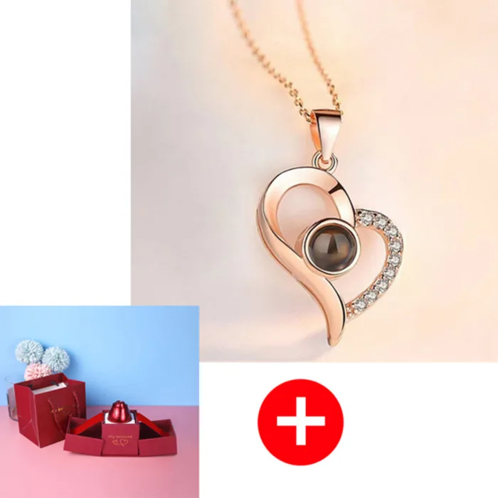 Hot Valentine's Day Gifts Metal Rose Jewelry Gift Box Necklace For Wedding Girlfriend Necklace Gifts - Image 11