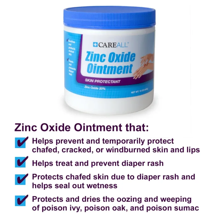 CareAll Zinc Oxide 20% Skin Protectant Barrier Ointment 15 oz., Provides Relief, Prevention and Treatment for Chafing due to Diaper Rash. Helps Seal Out Wetness. Non-Nano. - Image 4