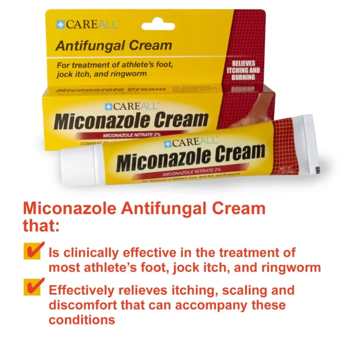 CareAll Miconazole Nitrate 2% Antifungal Cream 1.0 oz. (6 Pack), Clinically Effective Treatment for Most Athlete’s Foot, Jock Itch, Ringworm, Sooths and Relieves from These Conditions - Image 4