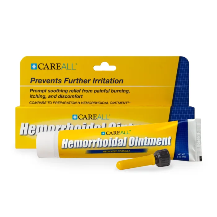 CareAll Hemorrhoidal Ointment 2.0 oz with Applicator. Helps Relieve Burning, Itching, and Discomfort Associated with Inflamed Hemorrhoidal Tissues. Dye, Phthalate, and Fragrance Free