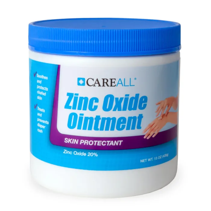 CareAll Zinc Oxide 20% Skin Protectant Barrier Ointment 15 oz., Provides Relief, Prevention and Treatment for Chafing due to Diaper Rash. Helps Seal Out Wetness. Non-Nano.