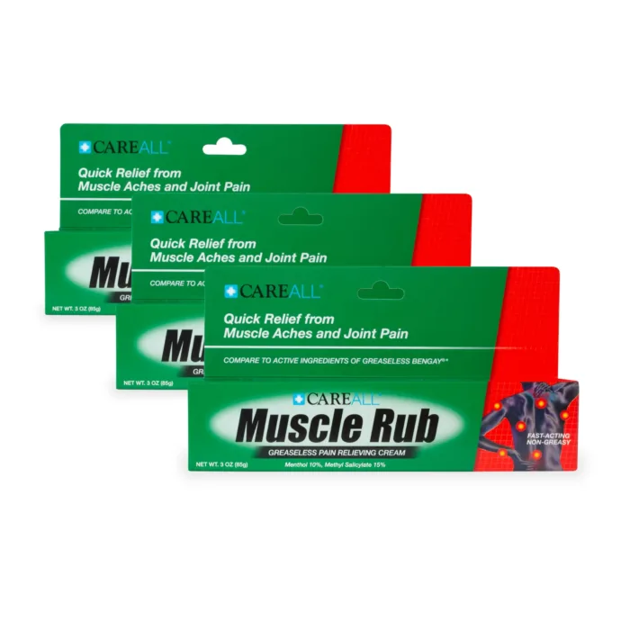 CareAll Muscle Rub Non-Greasy Cream 3.0 oz. (3 Pack) Ultra Strength. Relief from Minor Aches and Pains in Muscles and Joints. 10% Menthol & 15% Methyl Salicylate - Image 6