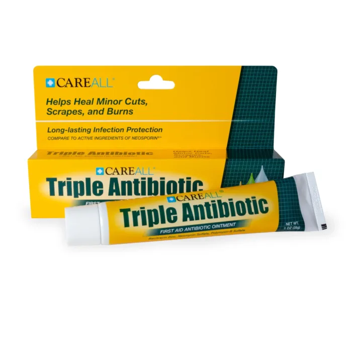 CareAll Triple Antibiotic Ointment 1.0 oz, First Aid Ointment for Minor Scrapes, Cuts, and Burns to Help Guard Against Infection, Compare to The Active Ingredients of Leading Brand (Pack of 1 Tube)