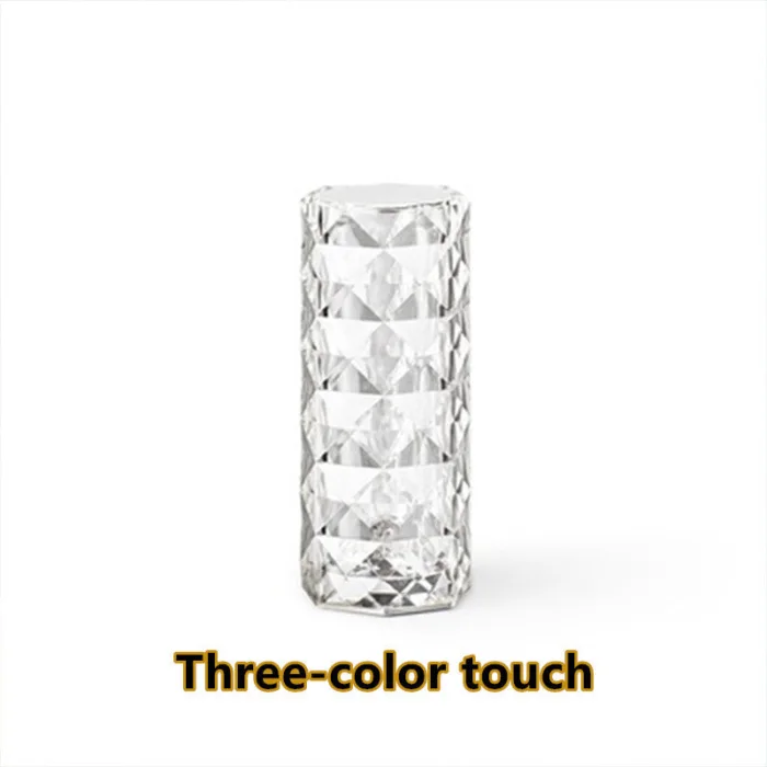 Nordic Crystal Lamp USB Table Lamps Bedroom Touch Dimming Atmosphere Diamond Night Light Rose Projector Lamp Decor - Image 7