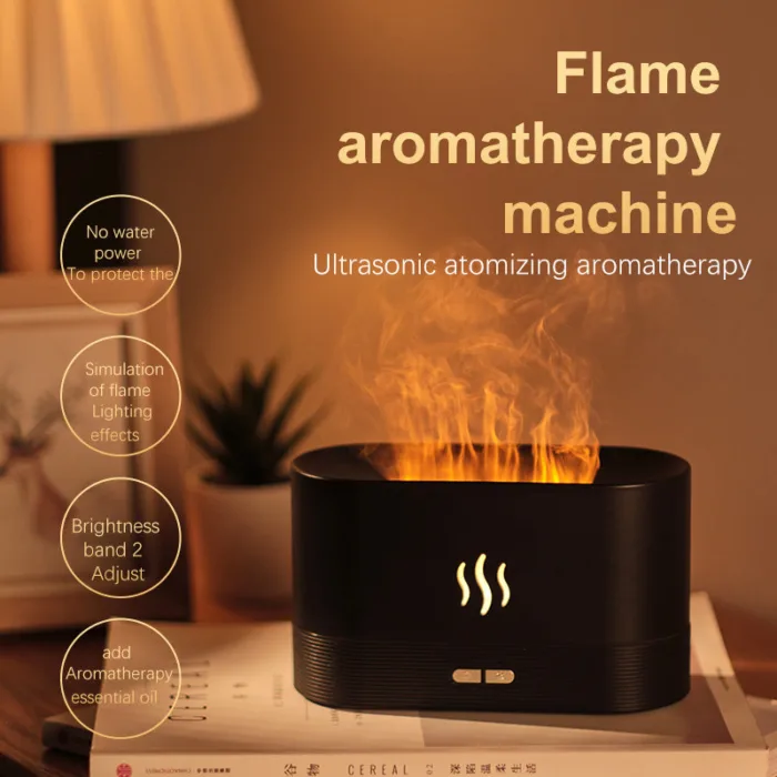 Drop Shipping Factory Direct Sale Fire Flame Humidifier Aroma Diffuser 2022 Air Essential Oil Ultrasonic Humidifier - Image 3