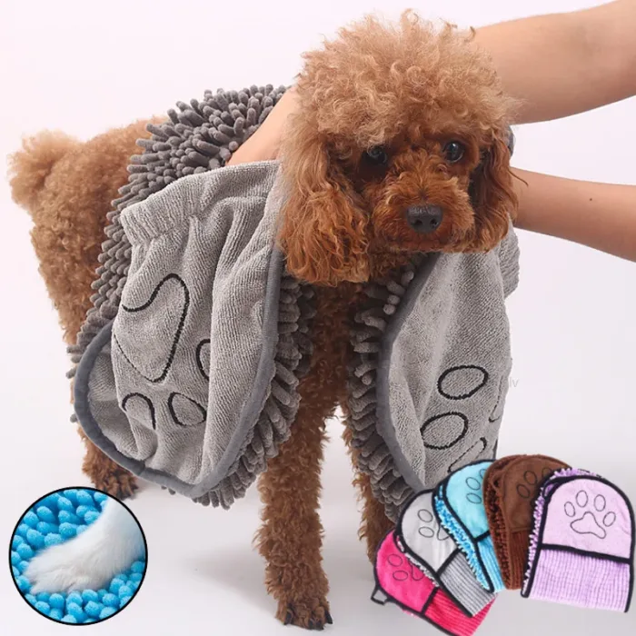 Dogs Cats Towels Super Absorbent Dog Bathrobe Microfiber Bath Towels Quick-Drying Cat Bath Towel For Pets Towel Dog Towels Pet Products - Image 6