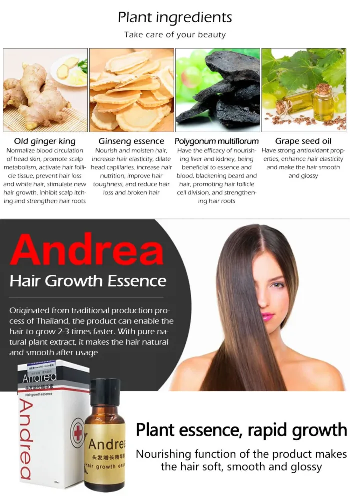 Hair Growth Anti Hair Loss Liquid 20ml Dense Hair Andrea Hairstyle Keratin Hair Care Styling Products Sunburst - Image 3