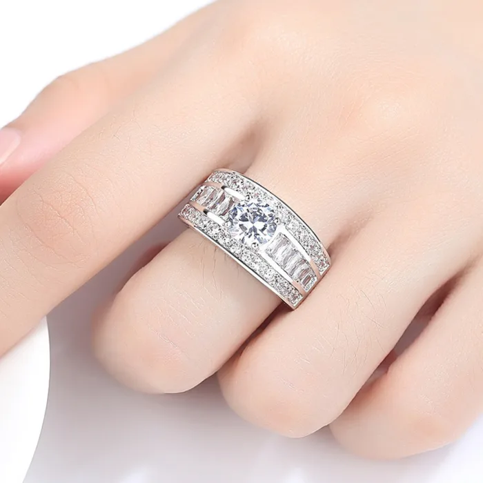 Fashion Jewellery Sumptuous Creative Trend Zircon Claw Heart Arrow Female Adjustable Size Ring Vintage Party Rings For Girls Fashion Jewellery Sumptuous Creative Trend Zircon Claw Heart Arrow Femal - Image 2