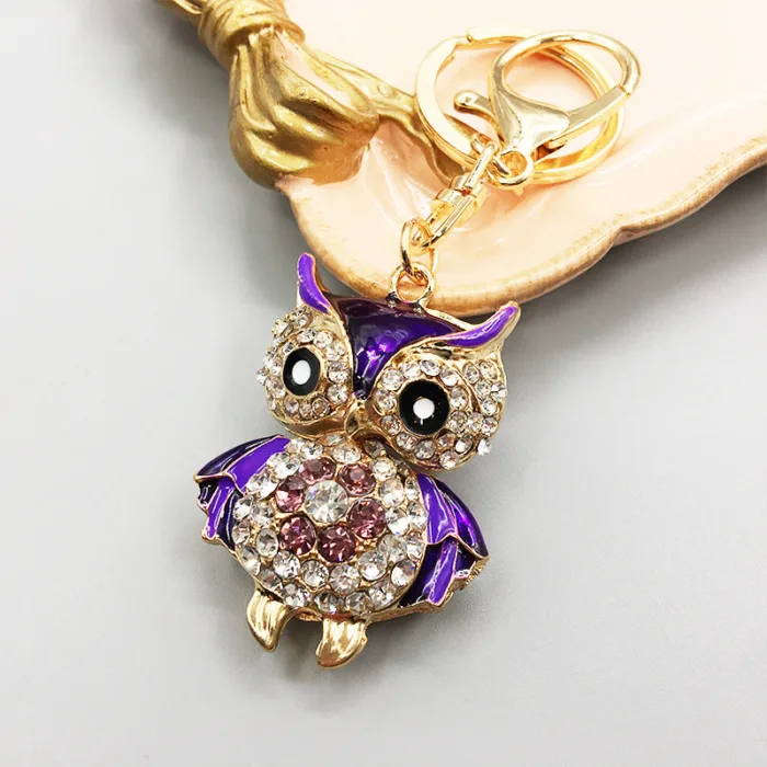 Owl Keychain Enamel Artware Cartoon Cute - Image 2