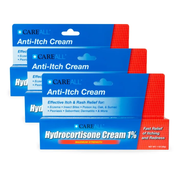 CareAll Hydrocortisone 1%, 1oz Tube (Pack of 3), Maximum Strength Anti-Itch Cream, Relief from Itching and Redness from Bug Bites, Eczema, Psoriasis, Poison Ivy, Oak and Sumac - Image 5