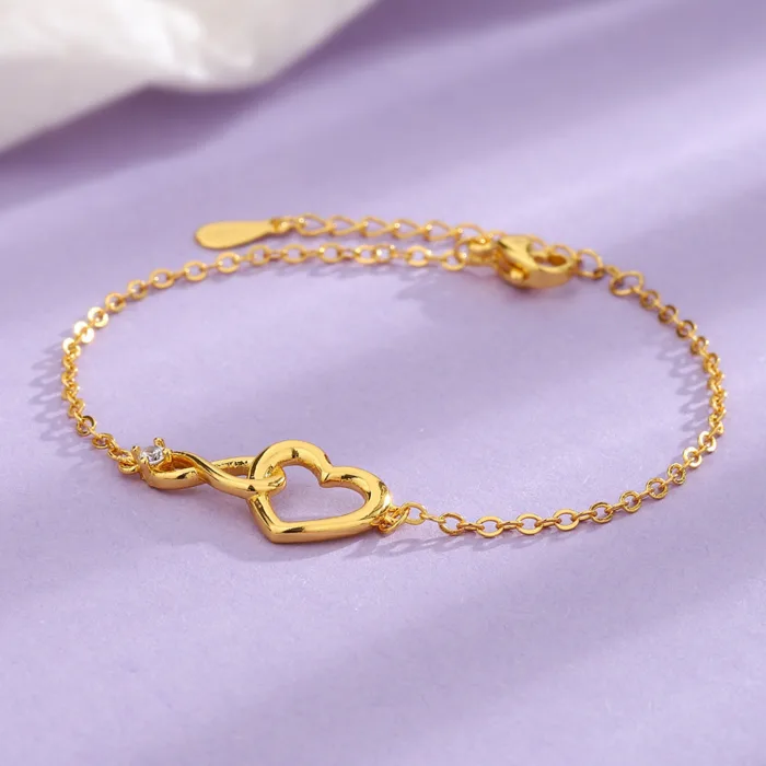 Heart-shape Bracelet Fashion Jewelry Versatile Love Bracelet Gift For Girlfriend Valentine's Day - Image 3