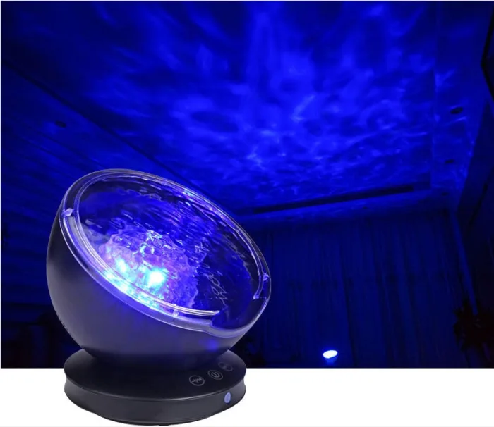 Ocean Wave Projector LED Night Light Remote Control TF Cards Music Player Speaker Aurora Projection - Image 9