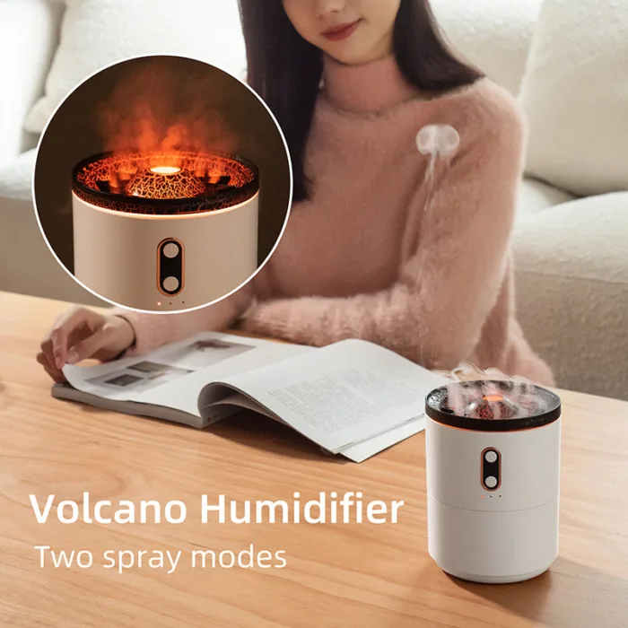 Volcanic Flame Aroma Essential Oil Diffuser USB Portable Jellyfish Air Humidifier Night Light Lamp Fragrance Humidifier - Image 4