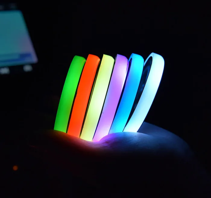 Colorful Cup Holder LED Light-up Coaster Solar & USB Charging Non-slip Coaster Ambient Light For Car Automatically - Image 5