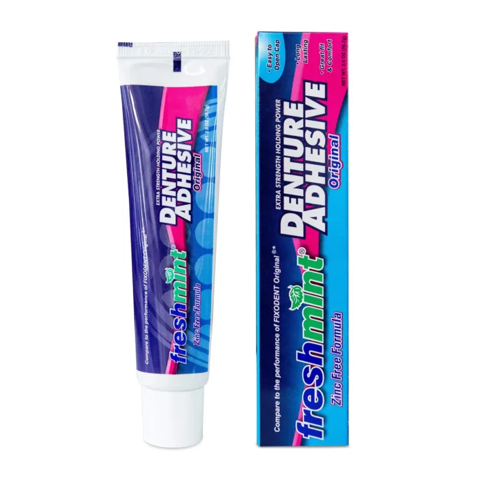 6 Tubes of Freshmint 2 oz. Denture Adhesive, Zinc Free with Natural Beeswax. - Image 5