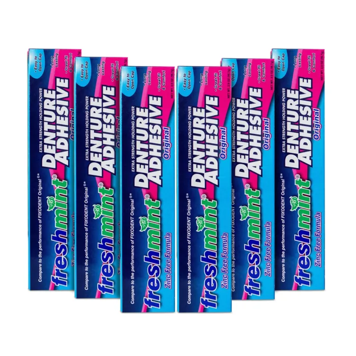 6 Tubes of Freshmint 2 oz. Denture Adhesive, Zinc Free with Natural Beeswax. - Image 4