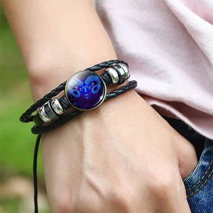 Zodiac Constellation Bracelet Braided Design Bracelet For Men Women Kids - Image 3