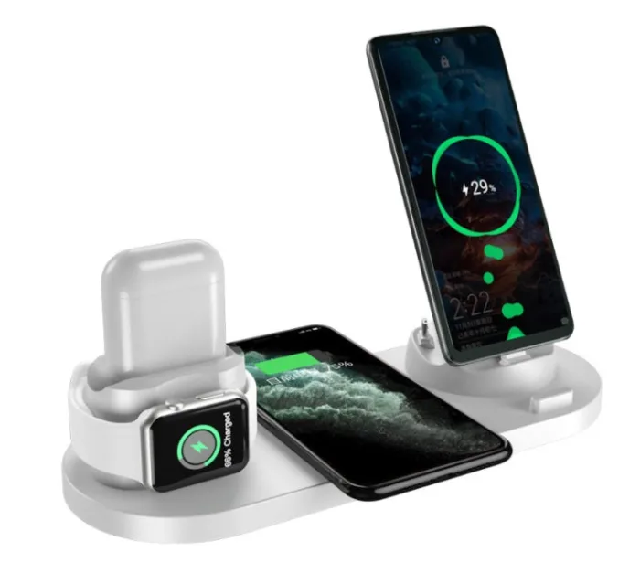 Wireless Charger For IPhone Fast Charger For Phone Fast Charging Pad For Phone Watch 6 In 1 Charging Dock Station - Image 9