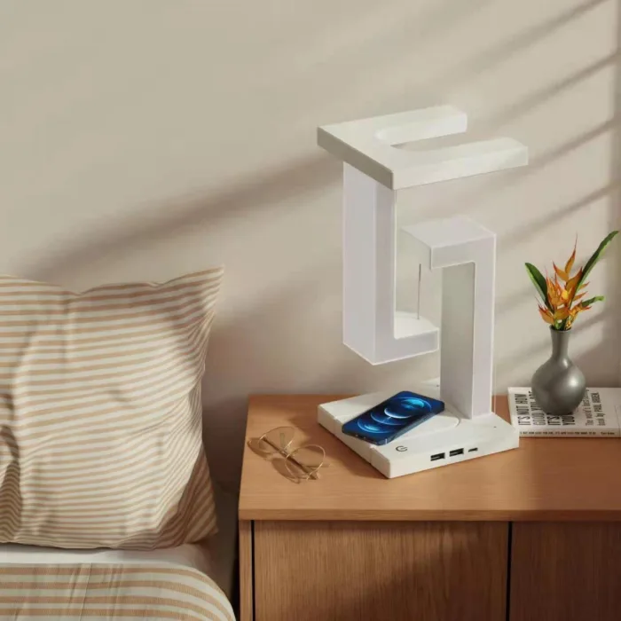 Creative Smartphone Wireless Charging Suspension Table Lamp Balance Lamp Floating For Home Bedroom - Image 5