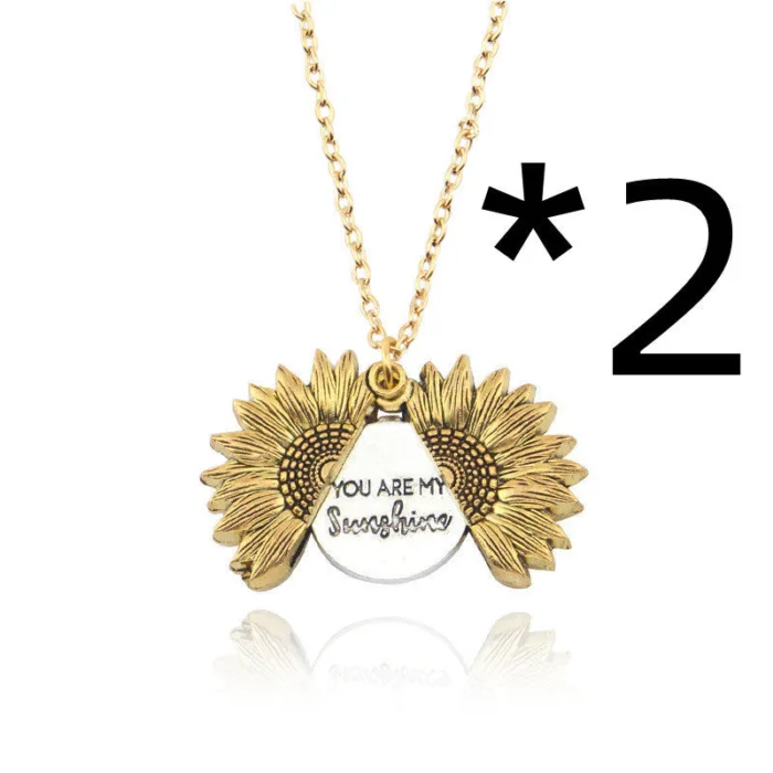 You Are My Sunshine Sunflower Necklace Women Men - Image 11