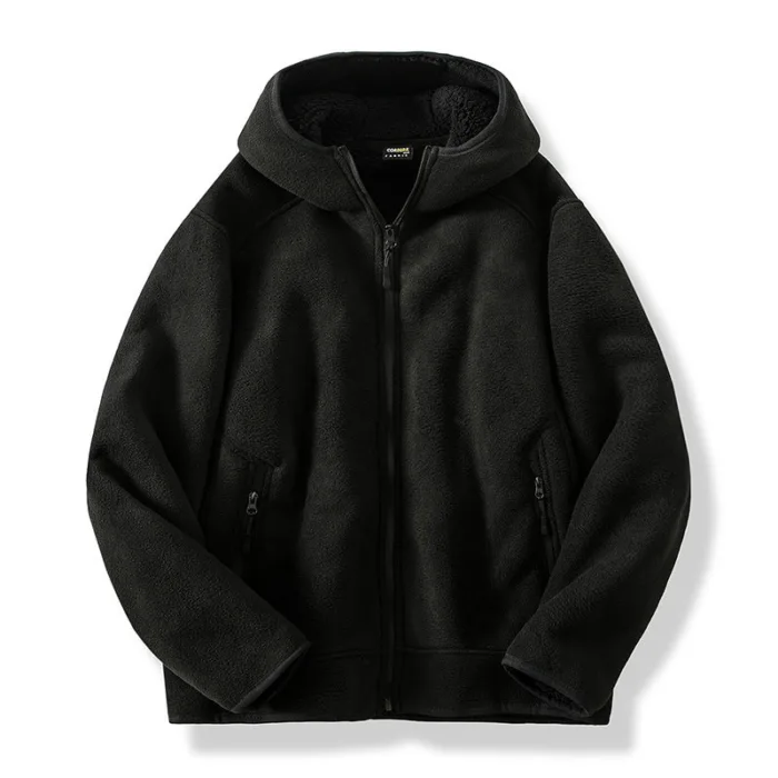 New Men's Autumn And Winter Polar Fleece Jacket Warm Jacket Cotton-padded Coat - Image 6