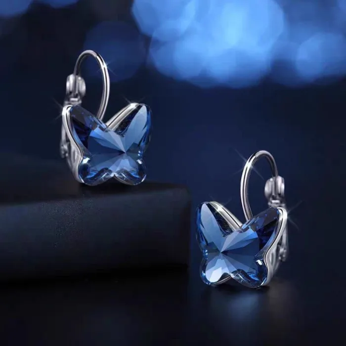 Shining Zircon Popular Fashion Butterfly Studs - Image 4