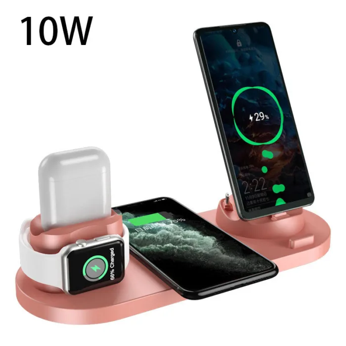 Wireless Charger For IPhone Fast Charger For Phone Fast Charging Pad For Phone Watch 6 In 1 Charging Dock Station - Image 5