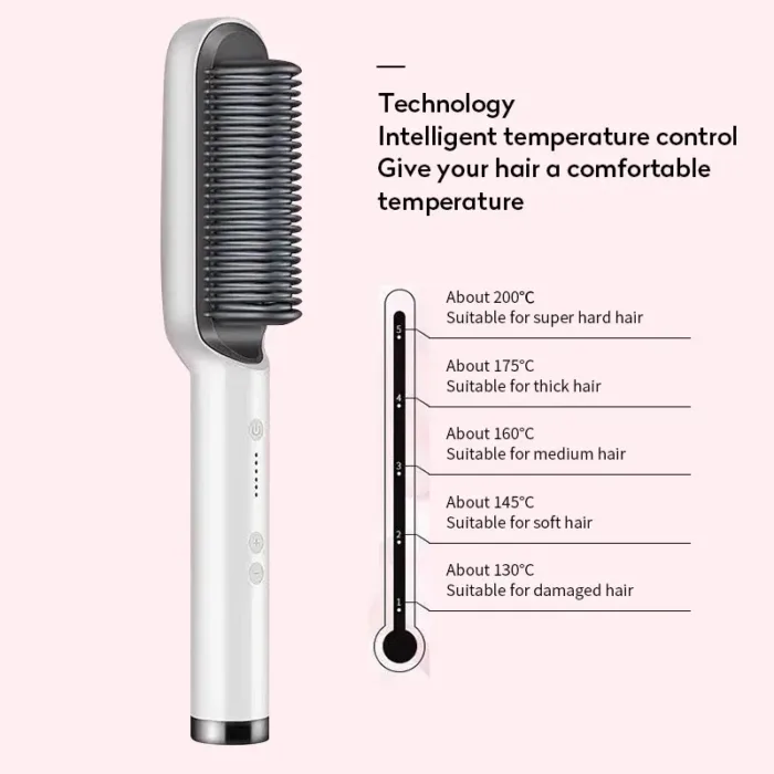 New 2 In 1 Hair Straightener Hot Comb Negative Ion Curling Tong Dual-purpose Electric Hair Brush - Image 6