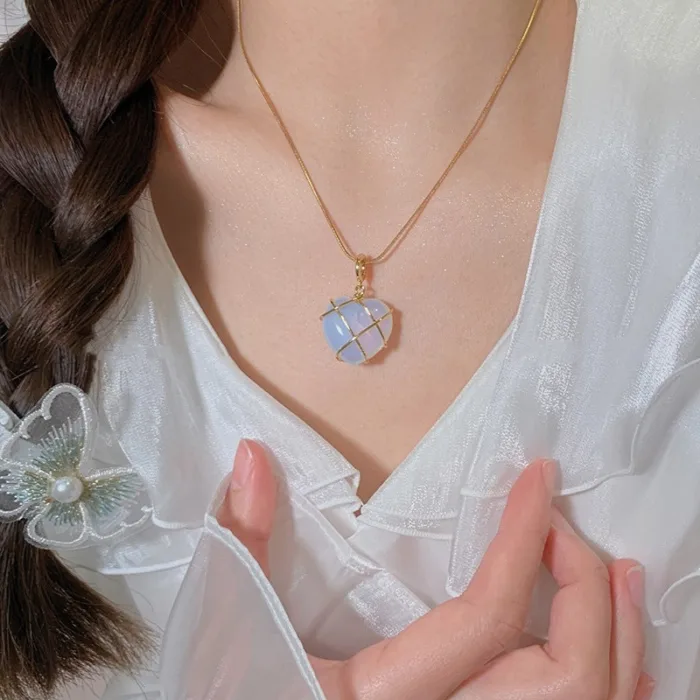 Fashion Moonstone Necklace For Cartoon Princess Love Girl Necklace Novelty Jewelry - Image 9