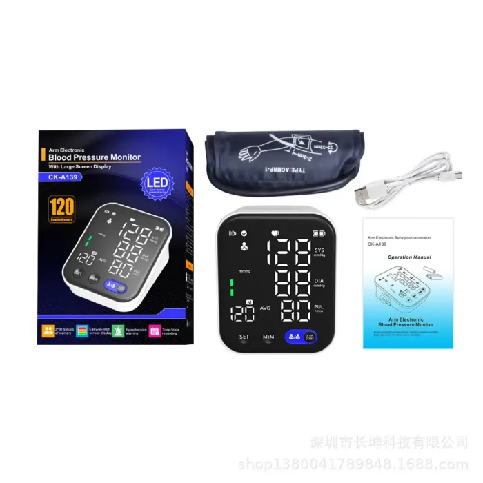 Electronic Blood Pressure Monitor Ultra Clear Large Screen Pulse Sphygmomanometer For Real-time Measurement Of Blood Pressure - Image 5