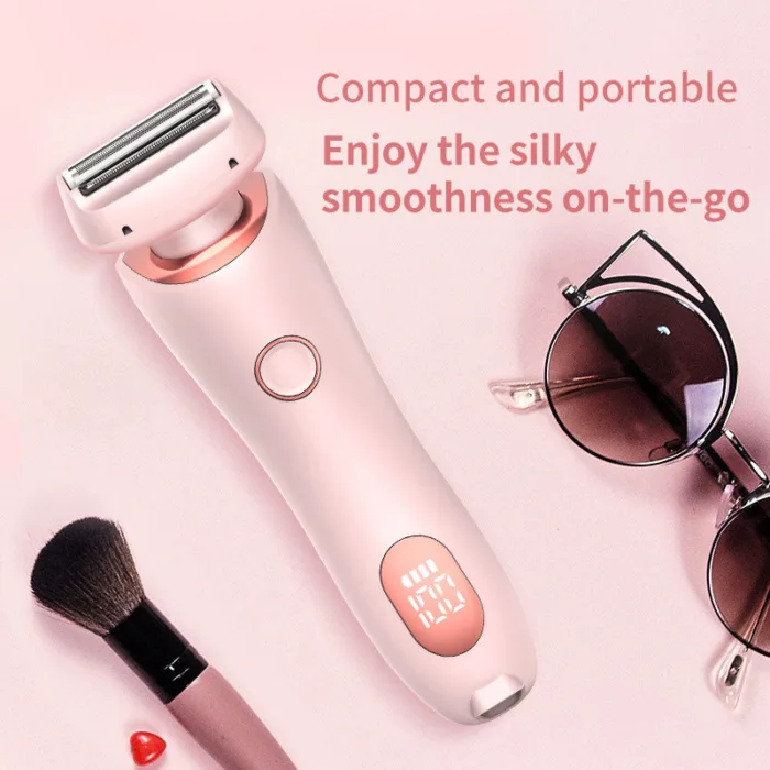 2 In 1 Hair Removal Epilator USB Rechargeable Trimmer Women Body Razor Face Leg Armpit Bikini Hand Pubic Shaver Hair Remover - Image 2