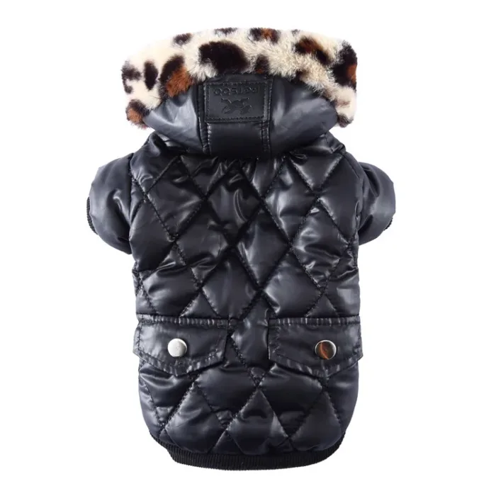 Cross-border pet supplies pet clothes dog clothes autumn and winter fur collar coat pet dog clothing - Image 2