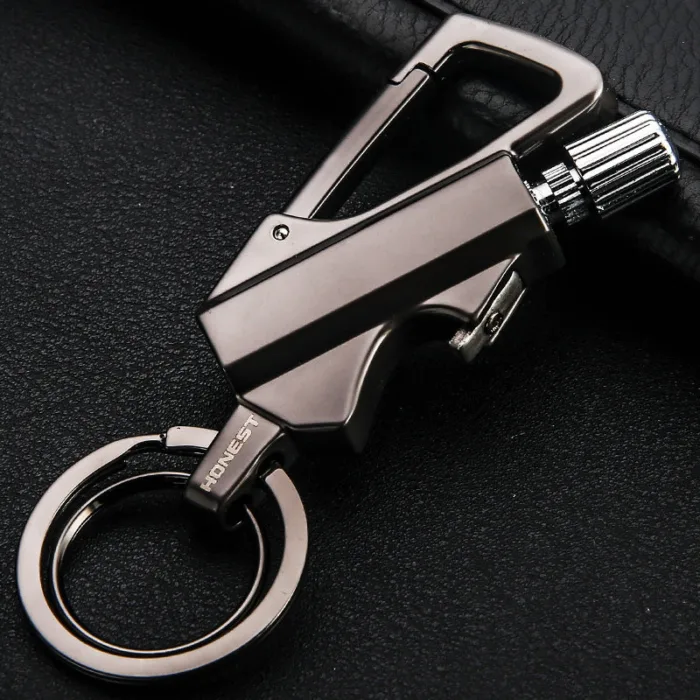 Creative Metal Keychain Lighter Wild Fire Ten Thousand Times Use Kerosene Lighters Gifts For Men - Image 5