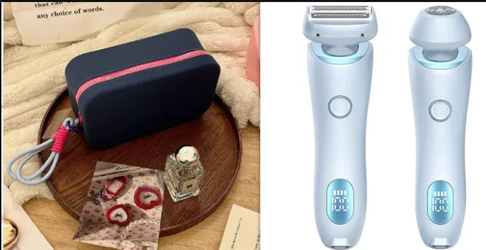 2 In 1 Hair Removal Epilator USB Rechargeable Trimmer Women Body Razor Face Leg Armpit Bikini Hand Pubic Shaver Hair Remover - Image 10