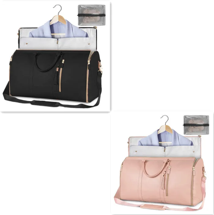 Large Capacity Travel Duffle Bag Women's Handbag Folding Suit Bag Waterproof Clothes Totes - Image 45