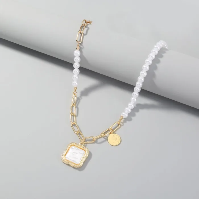 Faux Baroque Pearl Necklace - Image 3