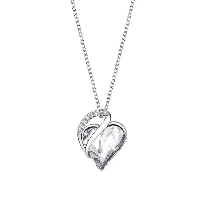 925 Sliver Heart Shaped Geometric Necklace Jewelry Women's Clavicle Chain Valentine's Mothers Day Gift - Image 10